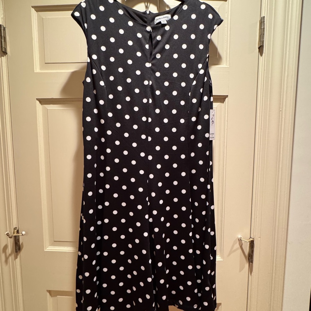 Shelby & Palmer Black and White A-line Midi Dress